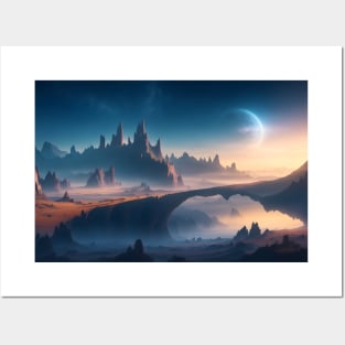 Natural landscape on another planet Posters and Art